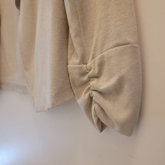 Renuar / Women Blazer / Open front / Cinch sleeves / Ivory and gold / EU 40 - Picture 8 of 11